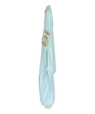 Light blue cotton silver kurta set 3