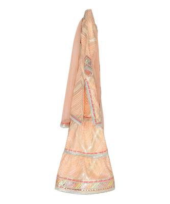 Peach  chinon kurta sharara set 4