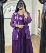 Women's designer silk crop top skirt with shrug,Overcoat