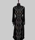 Black color luxurious Full Sleeves Handmade Moroccan Kaftan.