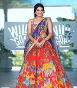 Riya Sadi Heavy Crepe Fabric Kalamkari Print Lehenga Choli with Blouse and Dupatta