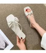 Womens slippers | womens open toe bow lace designer jaipuri india slippers & flip flops