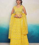 Haldi Wear bridesmaid speical Sequined Embroidered Lehenga Choli with Dupatta(
