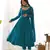 Jeswa Teal Georgette Anarkali Suit