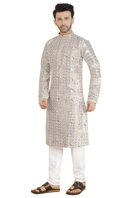 Arruga stylish mirror work sequins digital print  kurta pajama 3