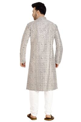 Arruga stylish mirror work sequins digital print  kurta pajama 4