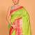 South silk woven saree (marron and green