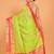 South silk woven saree (marron and green