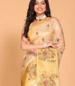 Kota gold tissuezari  embroidery saree (gold)