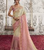 Multicolor Viscose Resham Embroidery Party Wear Designer Saree