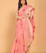 Cotton chendari embroidery saree (peach)