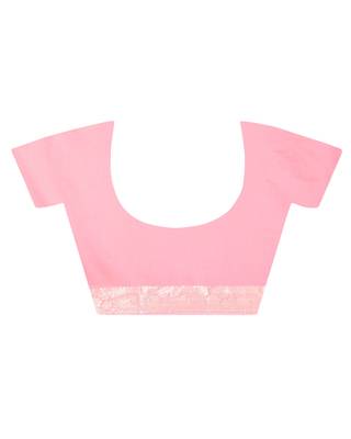 Cotton chendari embroidery saree (pink) 5