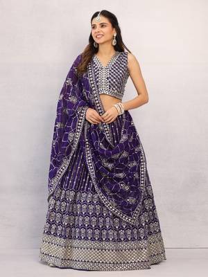 Dark purple lehenga choli for womens,partywear lehenga choli 1