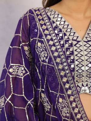 Dark purple lehenga choli for womens,partywear lehenga choli 3