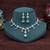 Pista green color american diamond necklace set