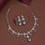 Pista green color american diamond necklace set