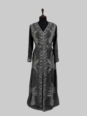 Black color Full Sleeves Handmade Moroccan Kaftan 1