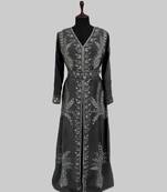 Black color luxurious Full Sleeves Handmade Moroccan Kaftan.