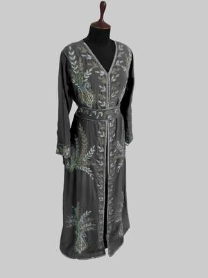 Black color Full Sleeves Handmade Moroccan Kaftan 3
