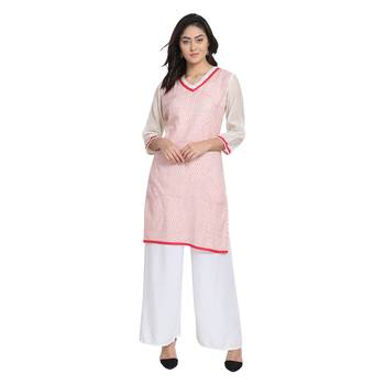 White Cotton Silk Embroidered Kurta 1