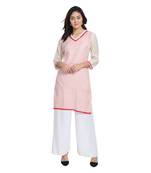 White Cotton Silk Embroidered Kurta