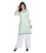 White Cotton Silk Embroidered Kurta