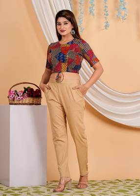 Women's Rayon Geomatrical Patch Printed Regular Blouse Multicolor 2