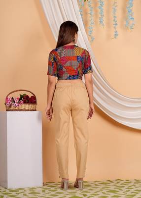 Women's Rayon Geomatrical Patch Printed Regular Blouse Multicolor 3