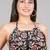 Women's Cotton Black Floral Handblock Printed Freesize Backless Blouse Black