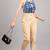 Women's Cotton Blue Geomatrical Handblock Printed Freesize Backless Blouse Blue