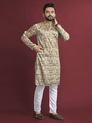 Multicolour printed pure silk straight kurta 3