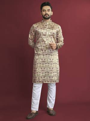 Multicolour printed pure silk straight kurta 4