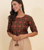 Women's Cotton Floral Printed Regular Blouse Multicolor