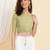 Women's Cotton Floral Printed Regular Blouse Green