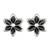 Catsye Black Floral Rhodium Platedarrings for Women
