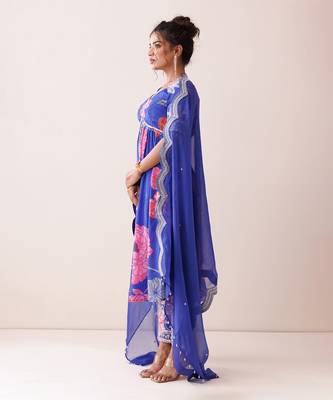 Blue dori work kurta set 5
