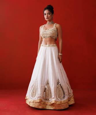 Ivory mirror gaze lehenga set 1