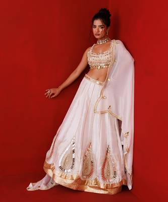 Ivory mirror gaze lehenga set 2