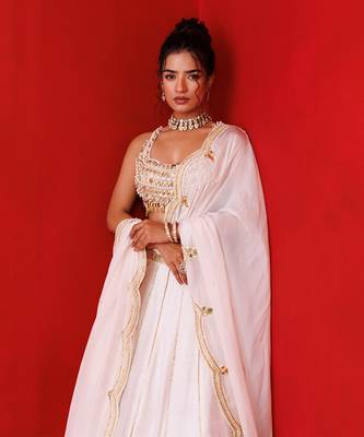 Ivory mirror gaze lehenga set 3