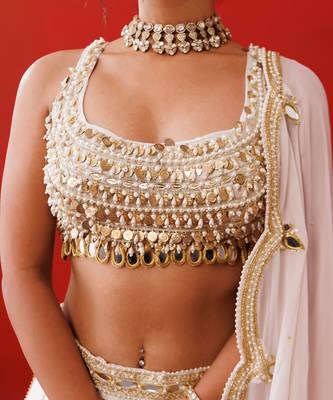 Ivory mirror gaze lehenga set 4