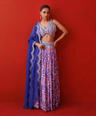 Saphire serene lehenga set 1