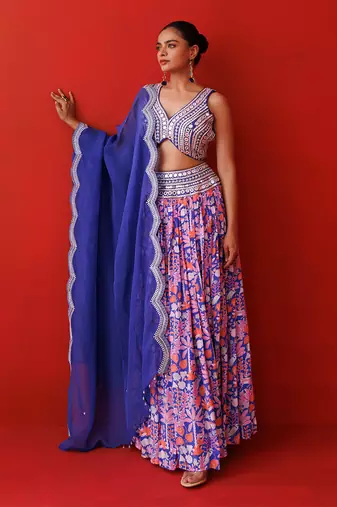 Saphire serene lehenga set