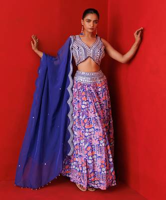 Saphire serene lehenga set 3