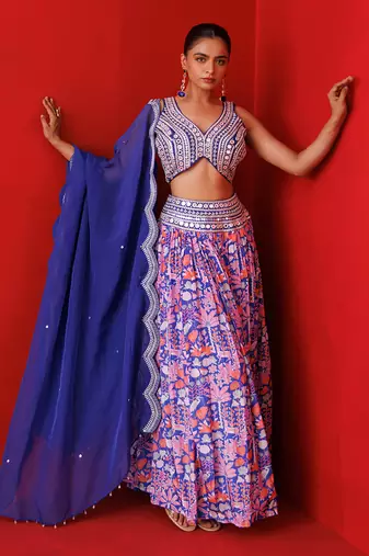 Saphire serene lehenga set