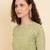 Women's Cotton Floral Printed Regular Blouse Green