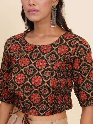 Women's Cotton Floral Printed Regular Blouse Multicolor 4