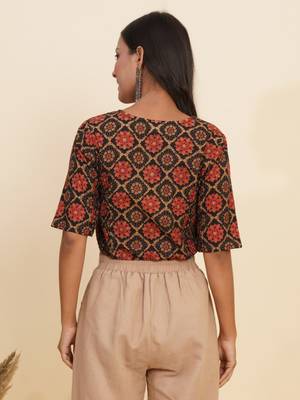 Women's Cotton Floral Printed Regular Blouse Multicolor 5
