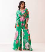 Green crepe co-ord set