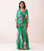 Green crepe co-ord set