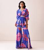 Blue crepe co-ord set